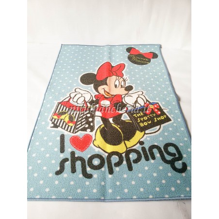 Tappeto Disney "Minnie Shopping" antiscivolo 80x120 cm. A360