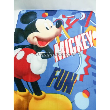 Plaid pile Topolino Mouse coperta bambino Disney rosso oh Boy 