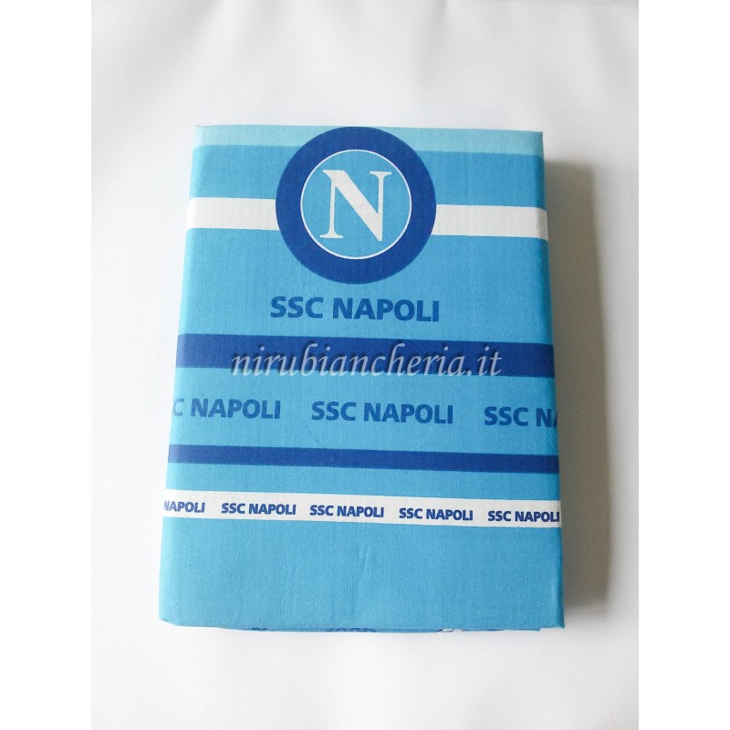Carillo Lenzuola SSC Napoli Completo Ufficiale per Letto Singolo con Scudetto N840 Bianco